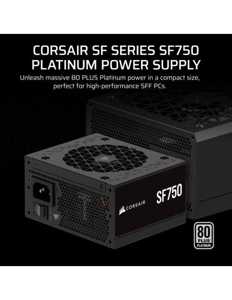 Corsair SF Series CP-9020284-EU unidad de fuente de alimentación 750 W 24-pin ATX SFX Negro