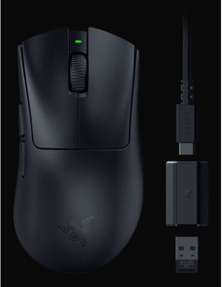 Razer DeathAdder V3 HyperSpeed ratón Juego mano derecha RF Wireless + USB Type-C Óptico 26000 DPI