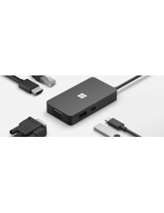Microsoft 1E4-00002 base para portátil y replicador de puertos Negro 2