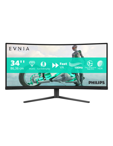 Philips Evnia 34M2C3500L 00 pantalla para PC 86,4 cm (34") 3440 x 1440 Pixeles Wide Quad HD LCD Negro