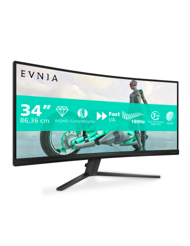 Philips Evnia 34M2C3500L 00 pantalla para PC 86,4 cm (34") 3440 x 1440 Pixeles Wide Quad HD LCD Negro
