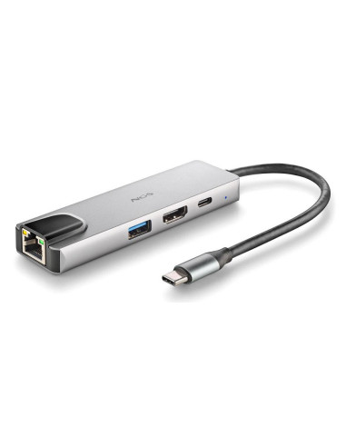 NGS NGS-HUB-0140 hub de interfaz USB 2.0 Type-C 5000 Mbit s Aluminio, Negro
