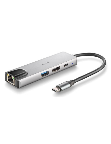 NGS NGS-HUB-0140 hub de interfaz USB 2.0 Type-C 5000 Mbit s Aluminio, Negro