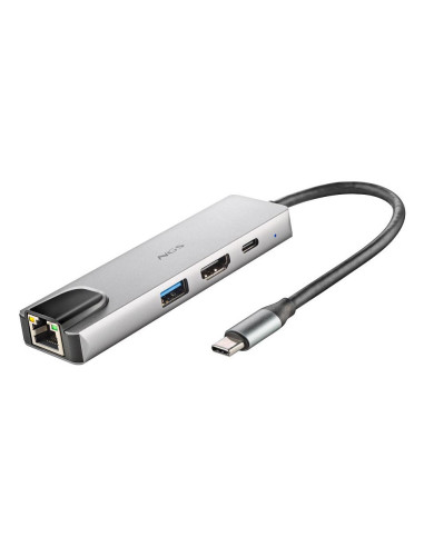 NGS NGS-HUB-0140 hub de interfaz USB 2.0 Type-C 5000 Mbit s Aluminio, Negro