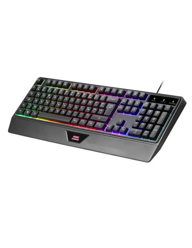 Mars Gaming MCP124, Combo Gaming 3en1, Teclado Ergonómico H-Mech LED RGB, Ratón RGB 3200DPI Switches HUANO, Alfombrilla