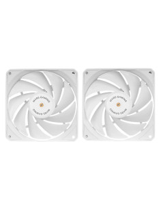 Mars Gaming MF-NCLX2, Kit 2x Ventiladores Ultrasilenciosos 120mm, Diseño Aspas Híbridas, Ventiladores 2en1 con Rodamiento FDB