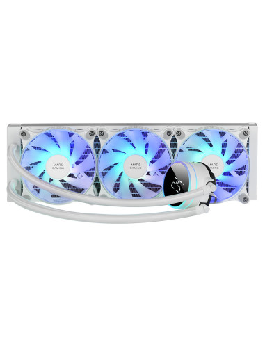 Mars Gaming ML-LCD360, Refrigeración Líquida AIO, TDP 600W, 3x Ventiladores FDB ARGB 120mm, Pantalla LCD con Monitoreo de