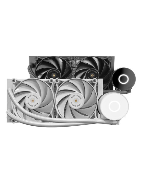 Mars Gaming ML-PRO240, Refrigeración Líquida CPU Profesional, TDP 450W, 2 Ventiladores FDB Ultra-silenciosos, Bomba
