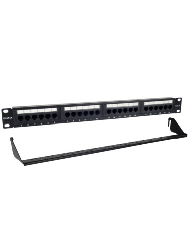 Phasak Patch panel 19" 24P Cat.6 UTP RJ45 DUAL 1U + Organizador - PU 2424