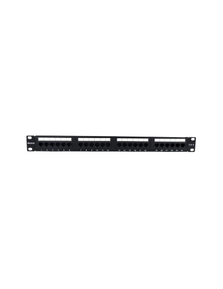 Phasak Patch panel 19" 24P Cat.6 UTP RJ45 DUAL 1U + Organizador - PU 2424