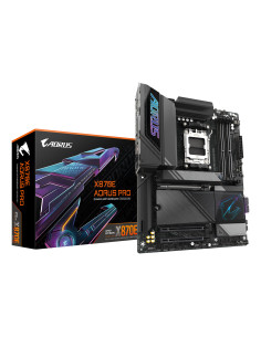 GIGABYTE X870E AORUS PRO Placa Base - Compatible con CPUs AMD Ryzen 9000, 16+2+2 fases VRM digitales, hasta 8000MHz DDR5 (OC),