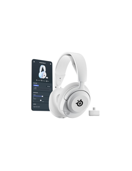 Steelseries Arctis Nova 5P Wireless Auriculares Inalámbrico Diadema Juego USB Tipo C Bluetooth Blanco
