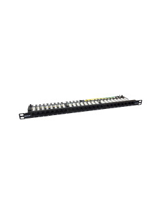 Phasak Patch panel 19" 24P Slim Cat.6A UTP RJ45 DUAL 0.5U - PU 4811