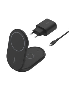 Belkin BoostCharge Auriculares, Smartphone Negro USB Cargador inalámbrico Carga rápida Interior