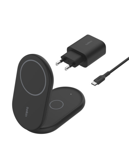 Belkin BoostCharge Auriculares, Smartphone Negro USB Cargador inalámbrico Carga rápida Interior