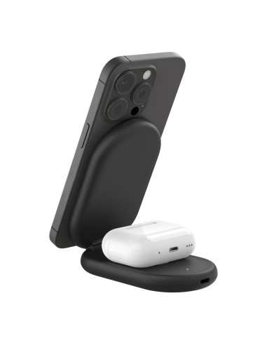 Belkin BoostCharge Auriculares, Smartphone Negro USB Cargador inalámbrico Carga rápida Interior