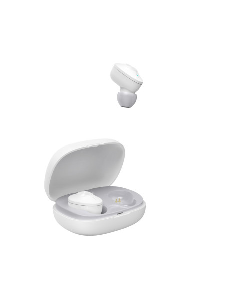 Hama Freedom Buddy Auriculares True Wireless Stereo (TWS) Dentro de oído Llamadas Música USB Tipo C Bluetooth Gris claro, Blanco
