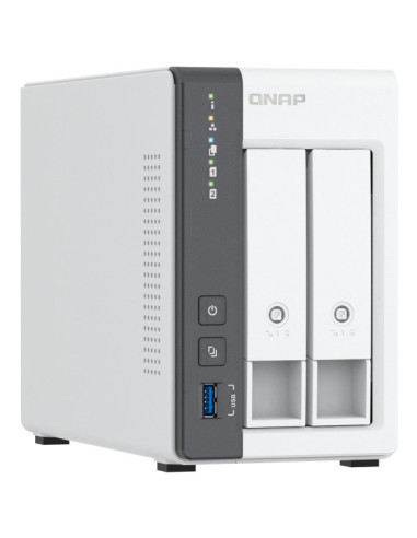 QNAP TS-216G servidor de almacenamiento NAS Torre Cortex-A Cortex-A55 4 GB Unidad de disco duro Blanco