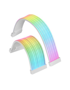 Mars Gaming MCA-16X, Cable de Alimentación ARGB 16PIN (8+8) PCIe para Tarjeta Gráfica, LEDs Ultra-brillantes, Iluminación ARGB 2