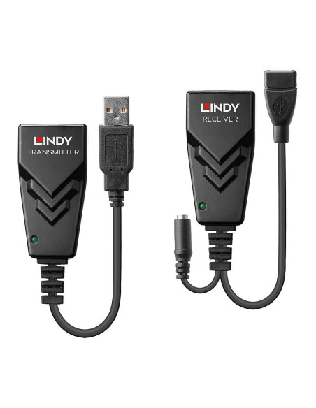 Lindy 42674 ampliador de red Transmisor y receptor de red Negro