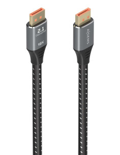 AISENS Cable DisplayPort V2.1 16K@60Hz 80 Gbps, DP M-DP M, Negro, 1.0m
