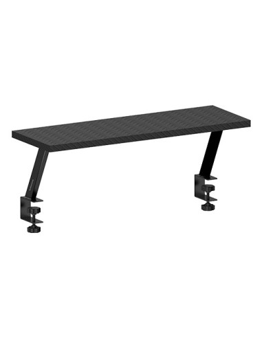 Mars Gaming MGDS, Soporte Elevador Monitor, Eleva el Monitor 17cm, Soporte de Mesa Ergonómico en Acero, Tablero Fibra Carbono