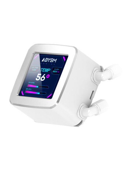 ABYSM Oceanic LCD 360 ARGB Procesador Sistema de refrigeración líquida todo en uno 12 cm Blanco 1 pieza(s)