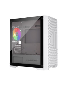KeepOut XC-220W GLASS carcasa de ordenador Blanco