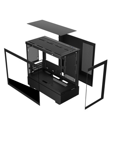 KeepOut XC-301 GLASS carcasa de ordenador Negro