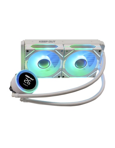 KeepOut XWC-240 PRO Procesador Kit de refrigeración líquida 12 cm Blanco