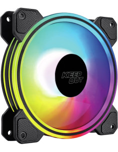 KeepOut XFC-120DR sistema de refrigeración para ordenador Carcasa del ordenador Ventilador 12 cm Negro