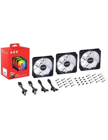 XPG VENTO 120 ARGB PWM (paquete de 3) Negro