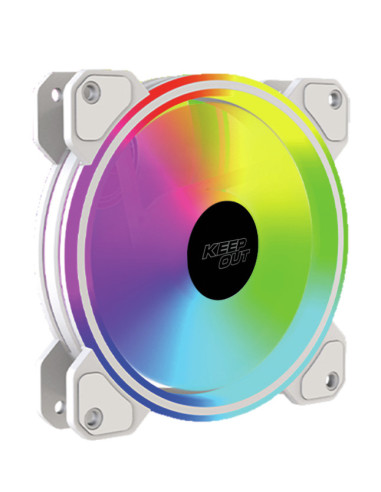 KeepOut XFC-120DRW sistema de refrigeración para ordenador Carcasa del ordenador Ventilador 12 cm Blanco