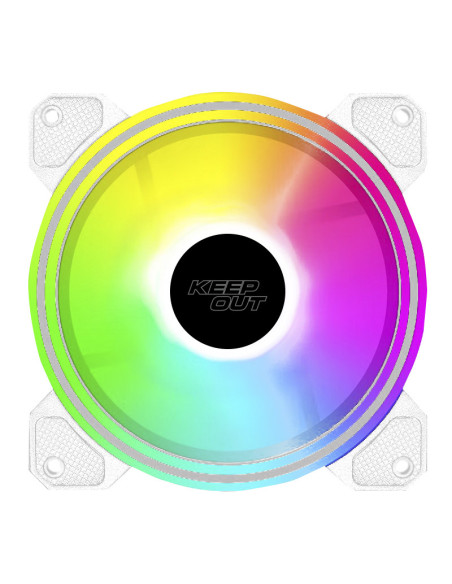 KeepOut XFC-120DRW sistema de refrigeración para ordenador Carcasa del ordenador Ventilador 12 cm Blanco