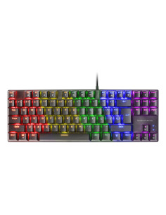 Mars Gaming MK80 Negro, Teclado Gaming Mecánico TKL FRGB, Antighosting, Switch Mecánico Rojo, Idioma Italiano