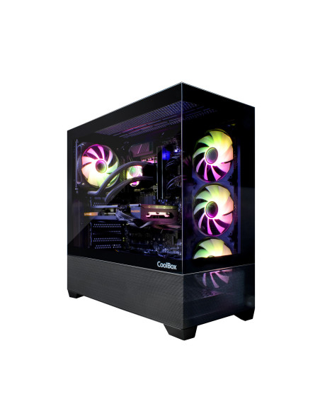 CoolBox GAMING CAJA ATX GA250 VISION USB-C 3.2 GEN1 SIN FTE + 4 VENT. ARGB