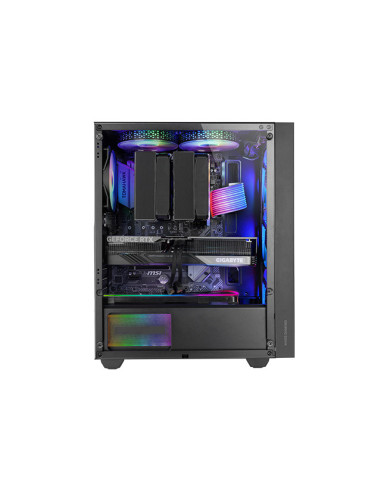 Mars Gaming MC-AIR, Caja Gaming ATX, 4x Ventiladores FRGB Rainbow 120mm, Panel Frontal Mesh, Ventana Lateral Completa Cristal