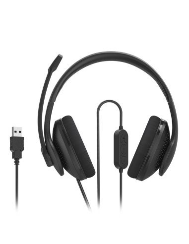 Hama HS-USB300 V2 Auriculares Alámbrico Diadema Oficina Centro de llamadas USB tipo A Negro