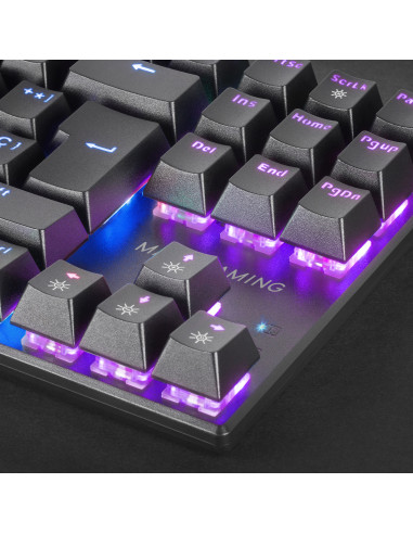 Mars Gaming MK80 Negro, Teclado Gaming Mecánico TKL FRGB, Antighosting, Switch Mecánico Marrón, Idioma Italiano