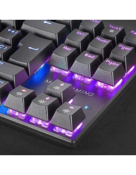 Mars Gaming MK80 Negro, Teclado Gaming Mecánico TKL FRGB, Antighosting, Switch Mecánico Marrón, Idioma Italiano