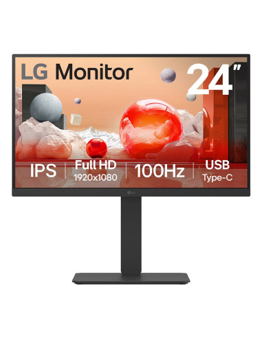 LG 24BA650 pantalla para PC 60,5 cm (23.8") 1920 x 1080 Pixeles Full HD LED Negro