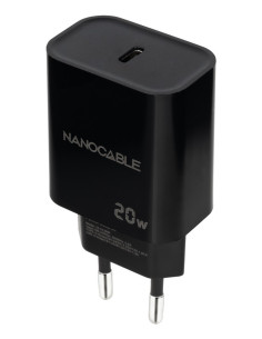 Nanocable Cargador USB-C PD 20W, Negro