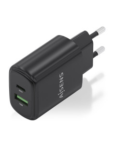 AISENS Cargador GaN 20W, 1xUSB-C PD3.0, 1xUSB-A QC3.0, Negro 2