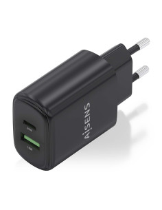 AISENS Cargador GaN 25W, 1xUSB-C PD3.0, 1xUSB-A QC3.0, Negro 2