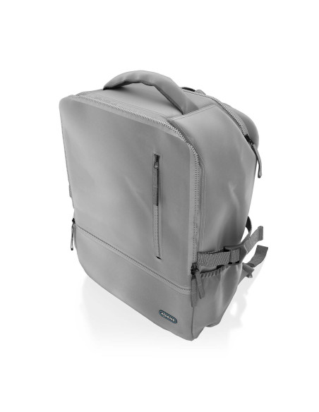 AISENS Mochila Deportiva Repelente Al Agua Para Portatil 15.6, Gris