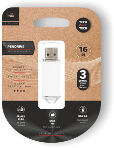 TECH ONE TECH TEC3005-16 unidad flash USB 16 GB USB tipo A 2.0 Blanco