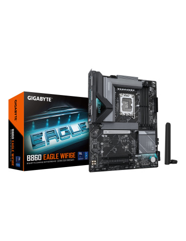 GIGABYTE B860 EAGLE WIFI6E Placa base - CPUs Intel Core Ultra, VRM de 12+1+2+1 fases, hasta 9066MHz DDR5, 1xPCIe 5.0 + 2xPCIe