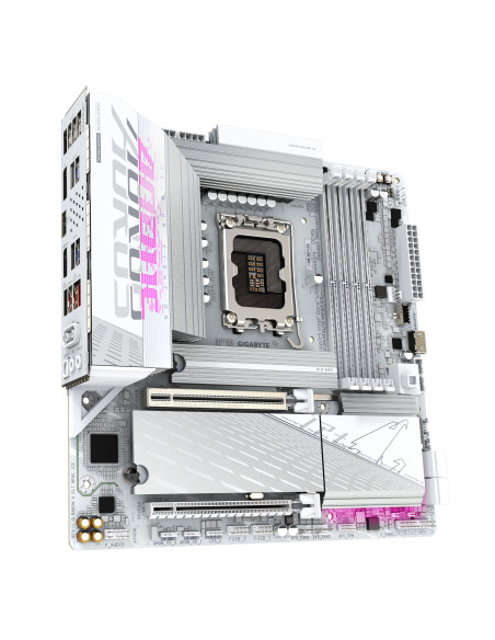 GIGABYTE B860M AORUS ELITE WF6E ICE Placa base - CPUs Intel Core Ultra, VRM de 12+1+2+1 fases, hasta 9200MHz DDR5, 1xPCIe 5.0 +