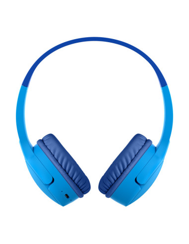 Belkin SoundForm Mini Auriculares Inalámbrico Diadema Llamadas Música USB Tipo C Azul