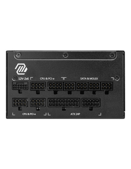 MSI MAG A1250GL PCIE5 unidad de fuente de alimentación 1250 W 24-pin ATX ATX Negro